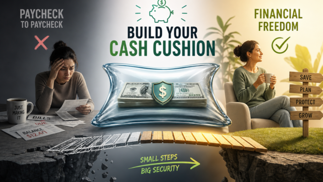 How to Build a Cash Cushion While Living Paycheck to Paycheck