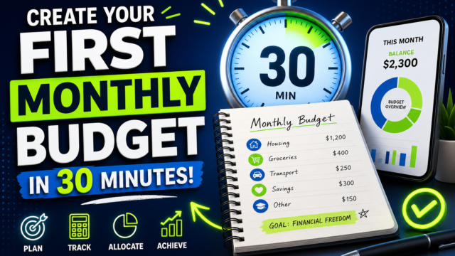 How to Create Your First Monthly Budget in 30 Minutes (Beginner’s Guide 2026)